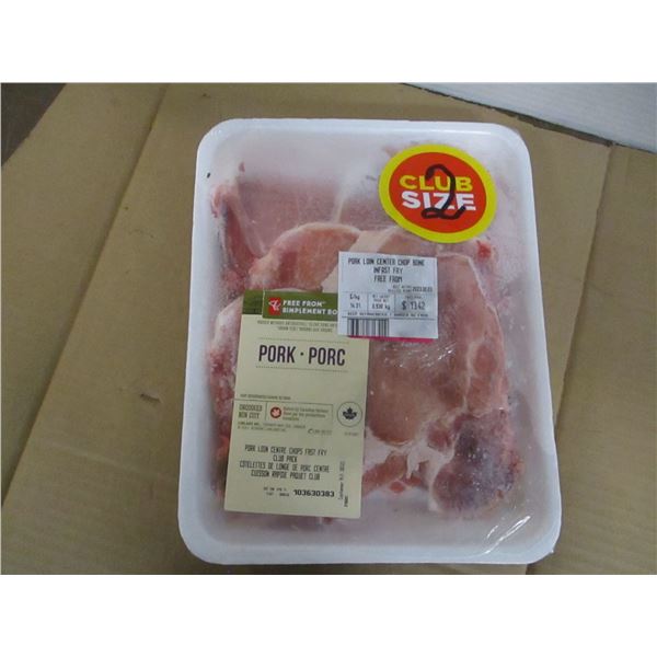 SHELF PULLS (AS IS):  PORK LOIN CENTER CHOPS (APPROX. $13.92)