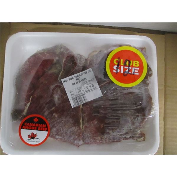 SHELF PULLS (AS IS):  INSIDE ROUND STEAK (APPROX. $16.39)
