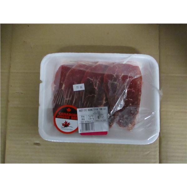 SHELF PULLS (AS IS):  BEEF EYE ROUND STEAK