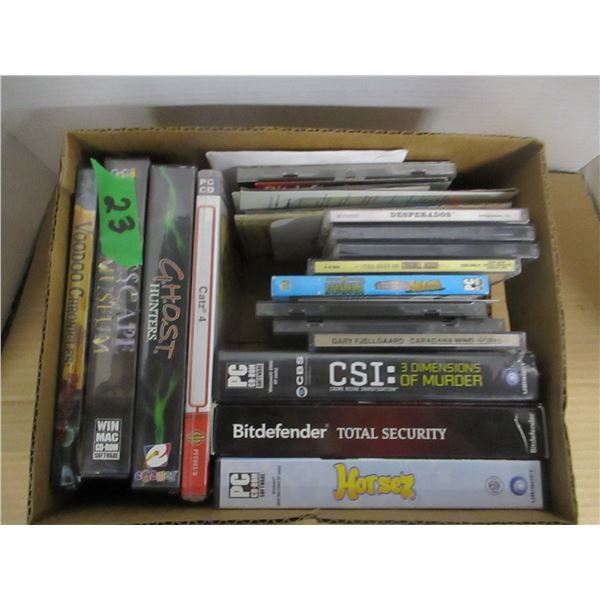 BOX C/W VHS & CD'S