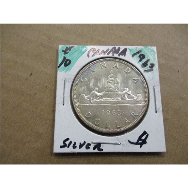 1963 CANADA SILVER DOLLAR