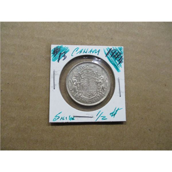 1944 CANADA SILVER HALF DOLLAR