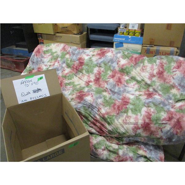 DUVET COVER (APPROX. 72" X 90") & MATT