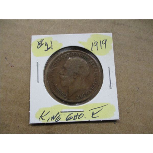 1919 KING GEORGE V LARGE PENNY TOKEN