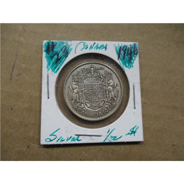 1946 CANADA SILVER HALF DOLLAR