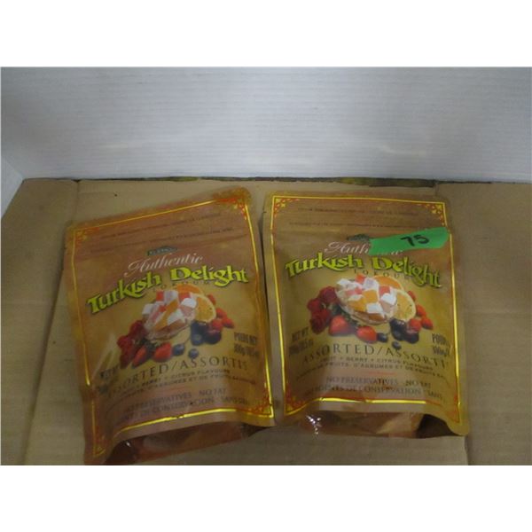 SHELF PULLS (AS IS):  TURKISH DELIGHT - 2 PACKAGES
