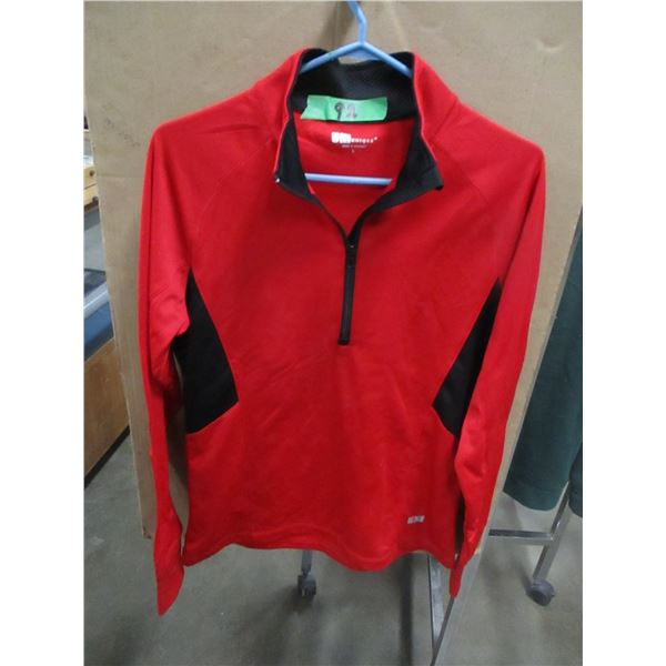 FREIGHT DAMAGE (AS IS):  RED PULLOVER SWEATER (SIZE LARGE)