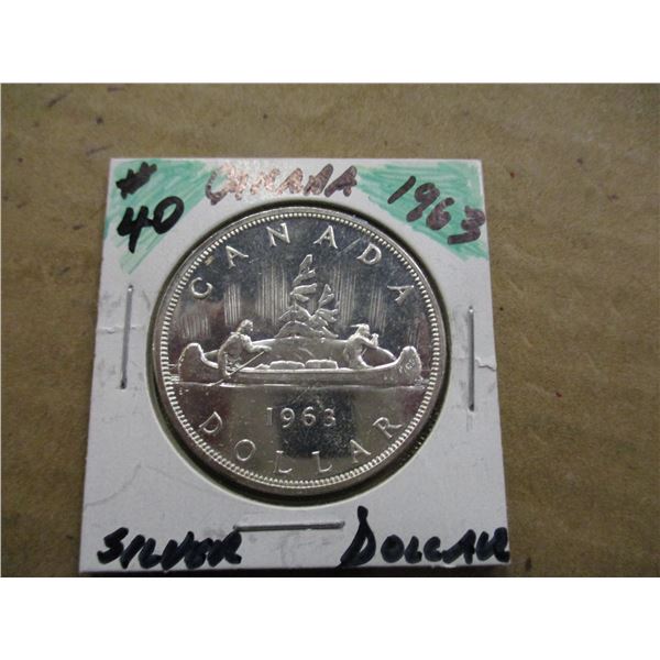1963 CANADA SILVER DOLLAR