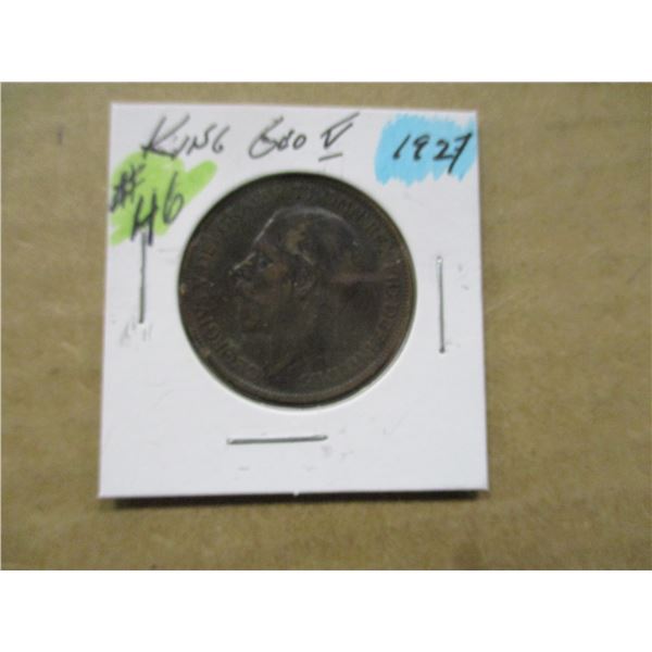 1927 KING GEORGE V LARGE PENNY TOKEN
