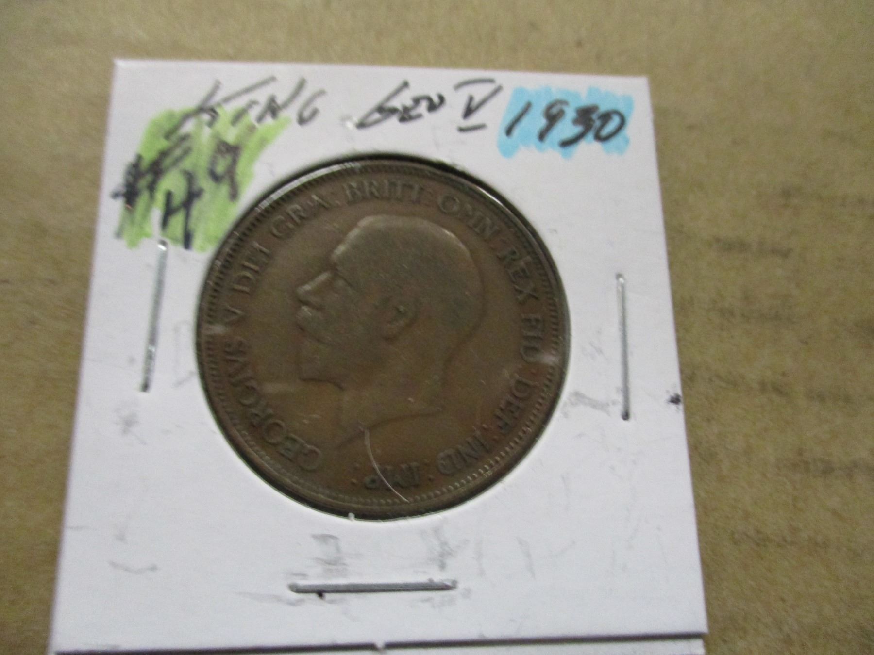 1930 KING GEORGE V LARGE PENNY TOKEN