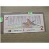 Image 1 : 1986 POKER HAND SERIAL NUMBER CANADA $2 BILL