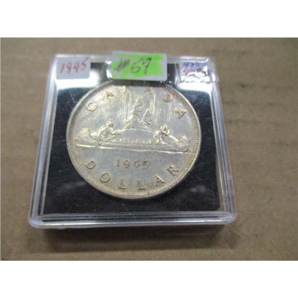 1945 SCARCE KEY DATE CANADA SILVER DOLLAR
