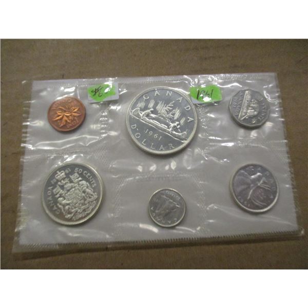 1961 PROOF CANADA MINT SEALED SILVER COIN SET