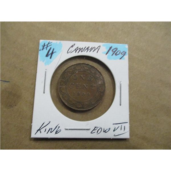 1909 EF CANADA KING EDWARD VII PENNY