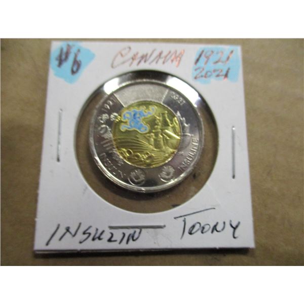 1921 - 2021 CH/BU INSULIN CANADA TONNIE