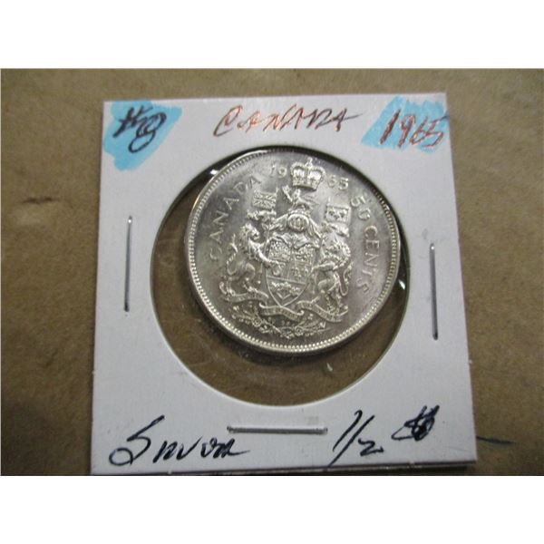 1965 CANADA SILVER HALF DOLLAR