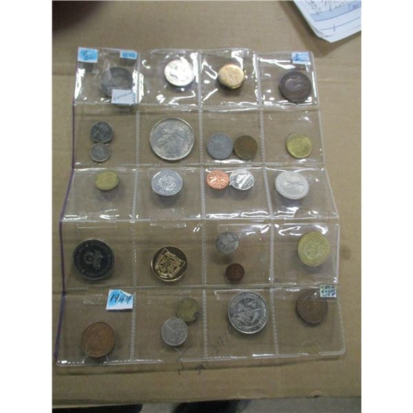 STOCK SHEET OF WORLD COLLECTIBLE COINS