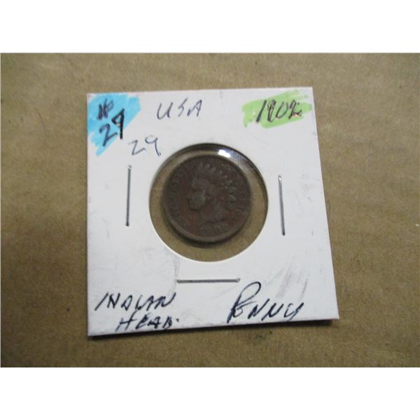 1902 USA INDIAN HEAD PENNY