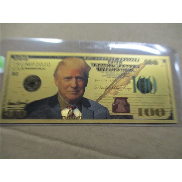 2020 PRESIDENTIAL TRUMP PROMOTIONAL VICTORY $100 BILL