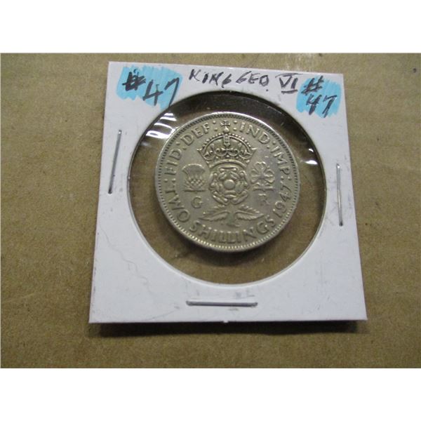 1947 KING GEORGE VI TWO SCHILLINGS