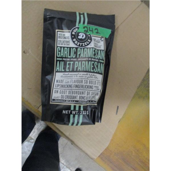 SHELF PULLS (AS IS):  GARLIC PARMESAN PRETZEL STICKS (212G)