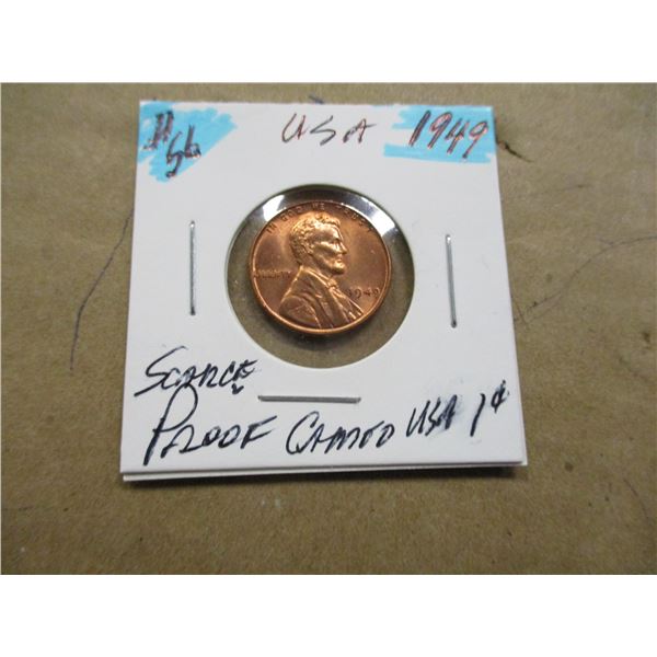1949 PROOF USA LINCOLN PENNY (SCARCE GRADE)