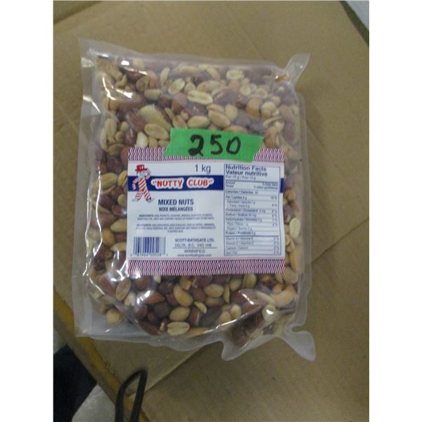 SHELF PULLS (AS IS):  MIXED NUTS (1 KG)