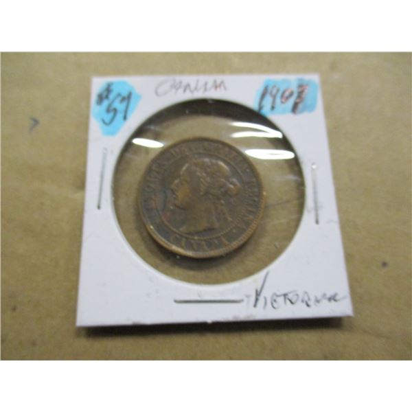 1901 VICTORIAN CANADA LARGE PENNY