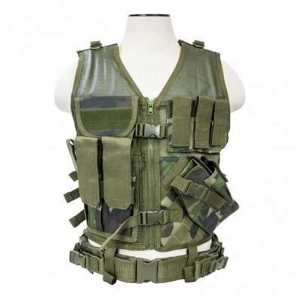 VISM Tactical Vest [MED-2XL] - Woodland Camo