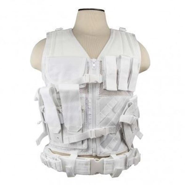 VISM Tactical Vest - White - M-XL