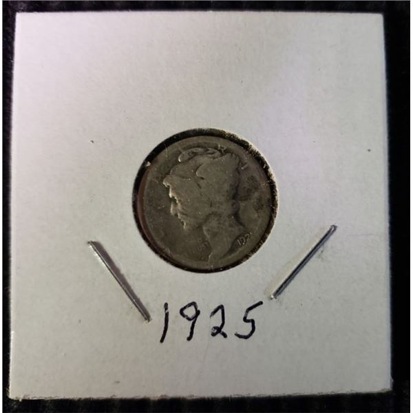 5 Mercury Dimes, Random Dates, Good Condition