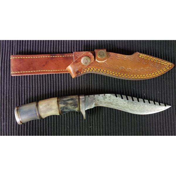 Hand Forged Damascus Steel Fixed Blade Knife