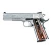 Image 1 : SW SCROLL ENGRAVED 1911 45ACP 5" SS WOODEN CASE