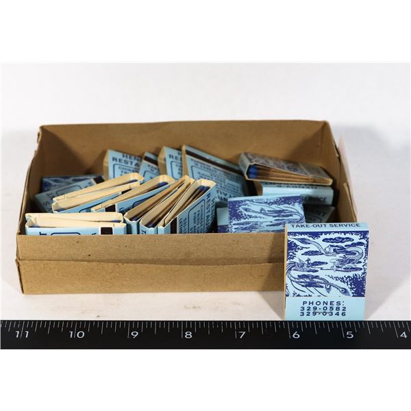 BOX OF VINTAGE HENRY'S RESTAURANT MATCHES