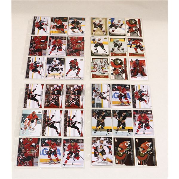 BUNDLE OF HOCKEY CARDS IN PROTECTIVE SLEEVES