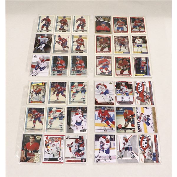 BUNDLE OF HOCKEY CARDS IN PROTECTIVE SLEEVES