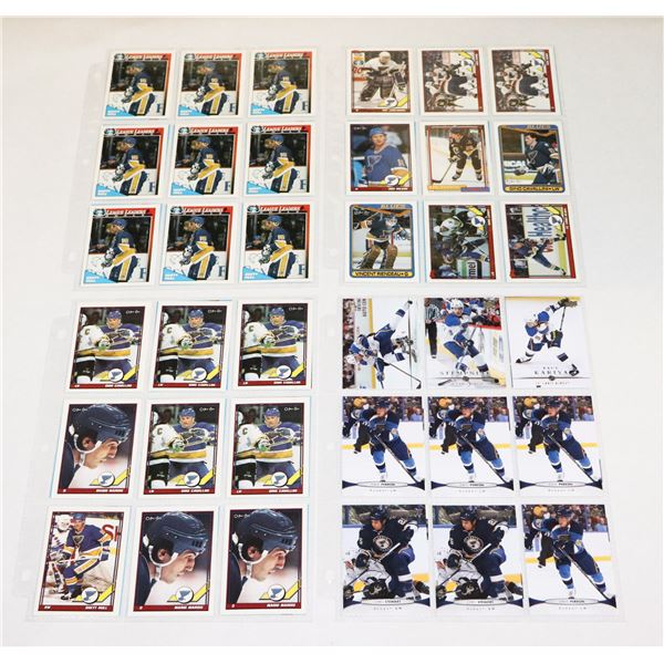 BUNDLE OF HOCKEY CARDS IN PROTECTIVE SLEEVES