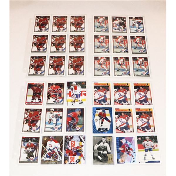 BUNDLE OF HOCKEY CARDS IN PROTECTIVE SLEEVES