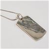 Image 2 : SILVER ENGRAVABLE TAG NECKLACE