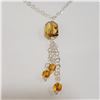 Image 1 : SILVER GEMSTONE NECKLACE (~LENGTH 18INCHES)