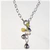 Image 1 : SILVER 22G 17" GENUINE GEMSTONE NECKLACE