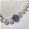 Image 2 : 14K WHITE GOLD FRESH WATER PEARL AND CZ 20"