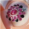 Image 2 : SILVER RUBY AND SAPPHIRE RING (~SIZE 7.75)