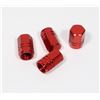 Image 1 : NEW 4PC RED METALLIC TIRE VALVE COVERS