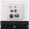 Image 1 : 3 PAIRS OF RHINESTONE STUD EARRINGS. CLEAR SET,