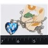 Image 1 : NEW HEART SHAPED PENDANT WITH WOLF PICTURE