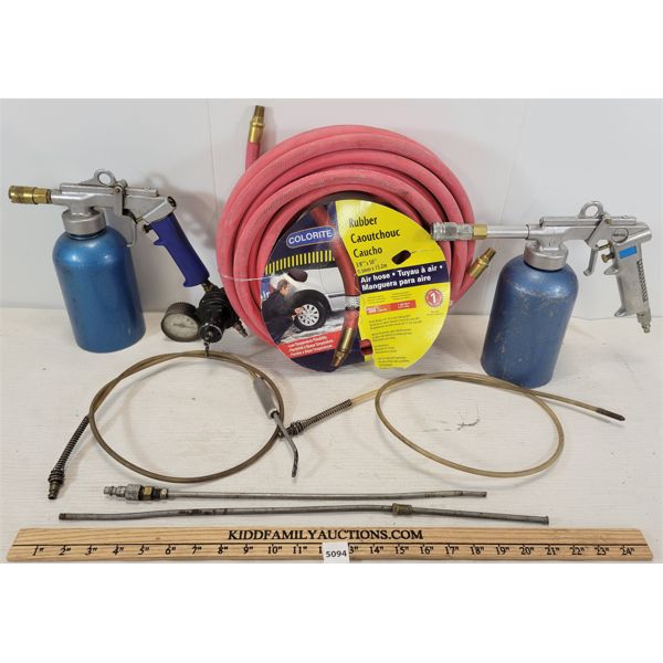 LOT OF 3 - RUBBER AIR HOSE & UNIFINE WAX INJECTOR KIT