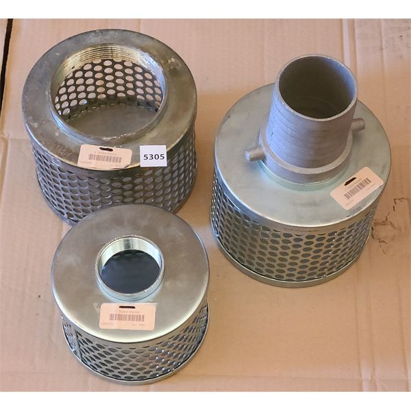 LOT OF 3 - BASKET STRAINER - INCL 2, 3 & 4 INCH 