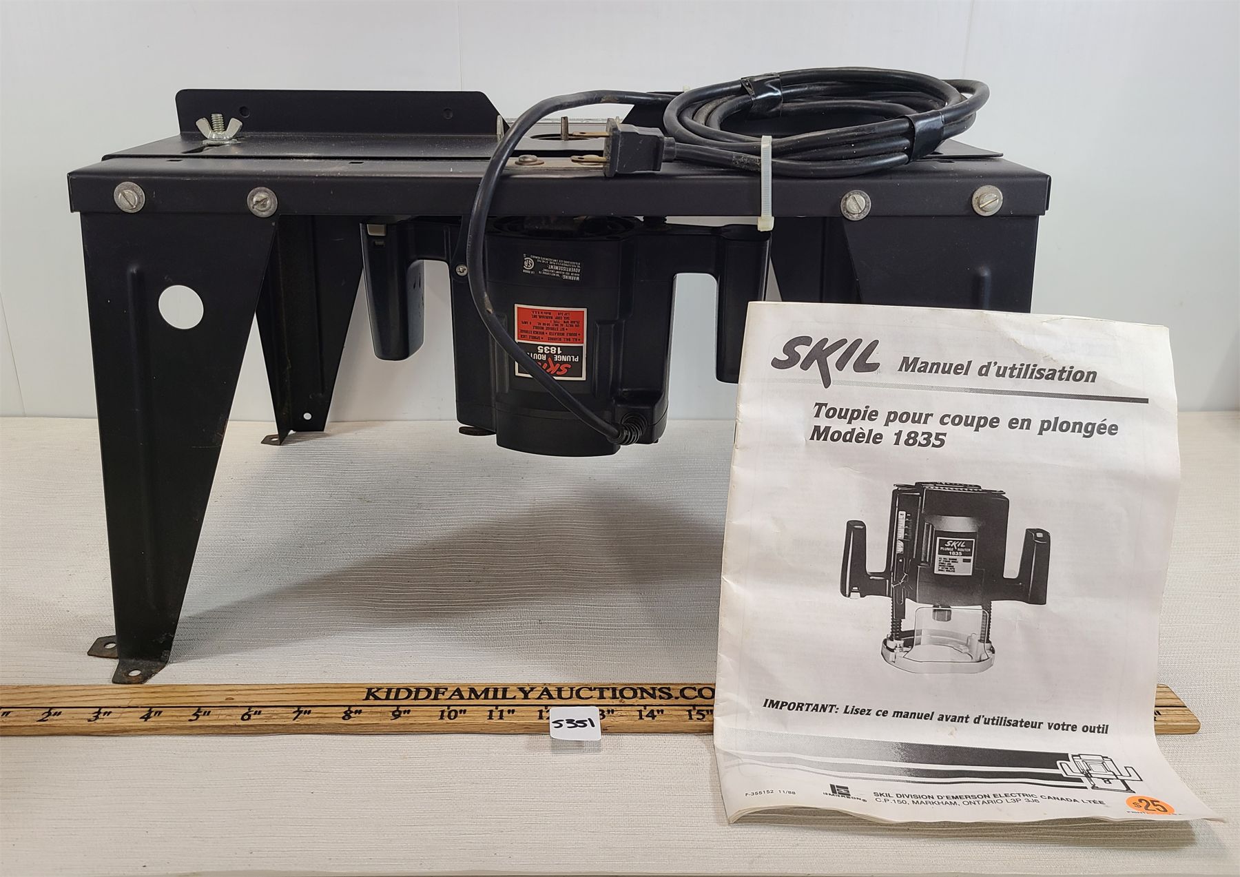 SKIL MODEL 1835 PLUNGE ROUTER / SABER TABLE SAW