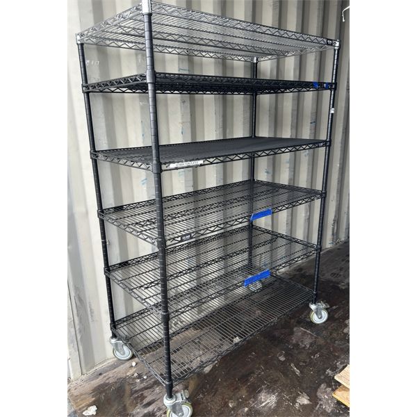 LOT OF 2 - WIRE SHELVING, SEE BOTH PICS